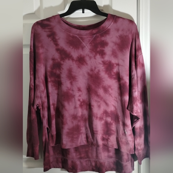 Women's JoyLab Tie-Dye Long Sleeve Sweatshirt Top (A1) - Picture 2 of 9
